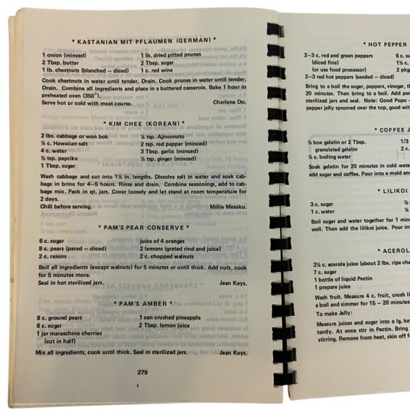 We The Women Of Hawaii Cookbook Spiral Bound Vintage 1980s Recipes - Picture 9 of 9